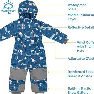 JAN & JUL Waterproof Toasty-Dry Snow Suit size 5 years kids